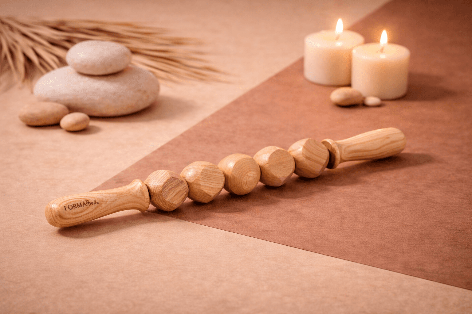 Cube en bois pour madérothérapie - pression ciblée